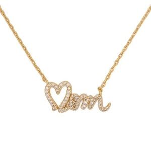 Kate Spade mom pave pendant necklace NWT